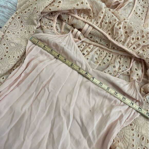 Anthropologie Akemi & Kin Brooke Eyelet Babydoll Oversized Dress Pink Size 2 - Picture 7 of 10
